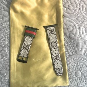 42mm Gucci genuine leather Apple Watch band NWOT.